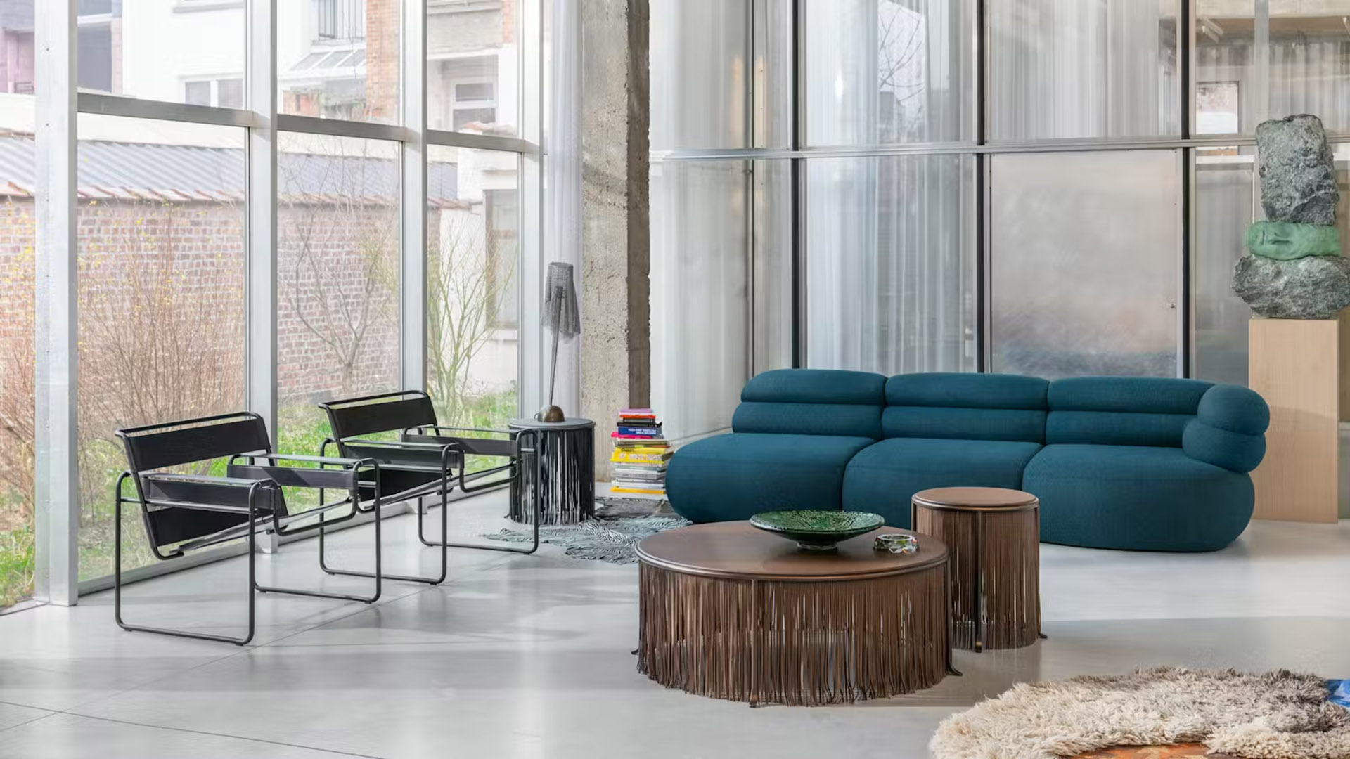 Dozie Kanu Coffee Table, Dark Bronze, Lifestyle